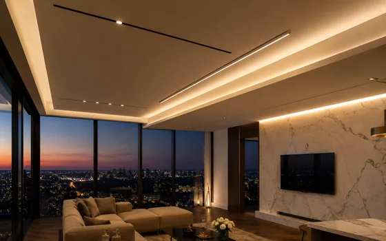 Проект: потолочное освещение в пентхаусе 240 м²